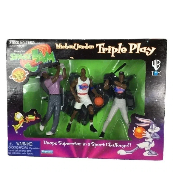 Vintage Space Jam Looney Tunes Jordan triple play - Picture 1 of 6
